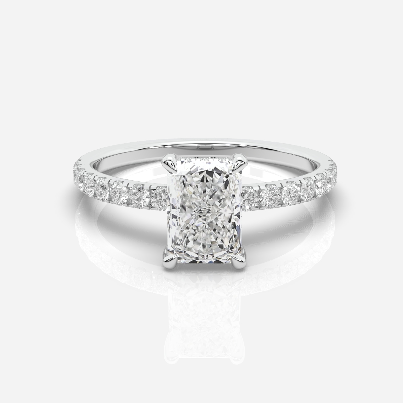 Juliette Hidden Halo and Diamond Band Radiant